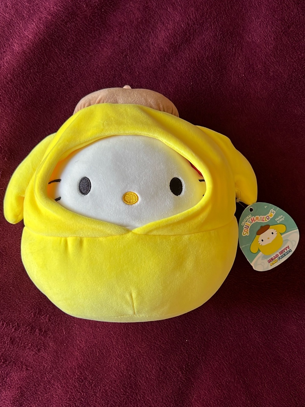 Squishmallows Sanrio Hello Kitty Yellow Pompompurin Plush Stuffed Animal Toy NWT